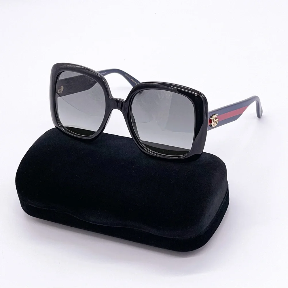 NEW GUCCI EYEWEAR GG0713S 001 OVERSIZED SQUARE WOMEN’S SUNGLASSES GUCCI GG0713S